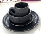 [BZRCS-253] Ceramic Cup & Plates 16PCS Set Single Color Same as Photo (SA36-04)