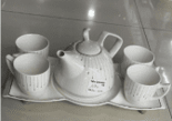 [BZRCS-256] Ceramic Kettle & Cups 6PCS Set(SA36-07)