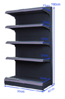 [BZRCS-320] 90*48*190cm*5Layers (Start shelf)(2 uprights)