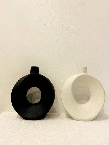 [BZRHD-BVRS01] Beige Vase- Rose Small